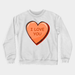 Valentine Candy Heart Cartoon Crewneck Sweatshirt